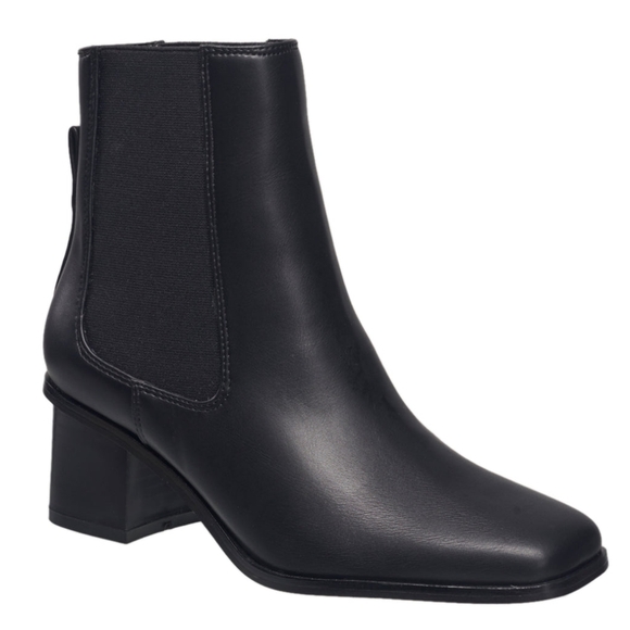 French Connection Black Ankle Boots Chelsea Style - Picture 1 of 8